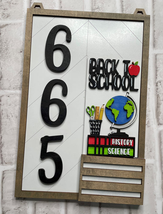 Back To School Address Plaque Add-On