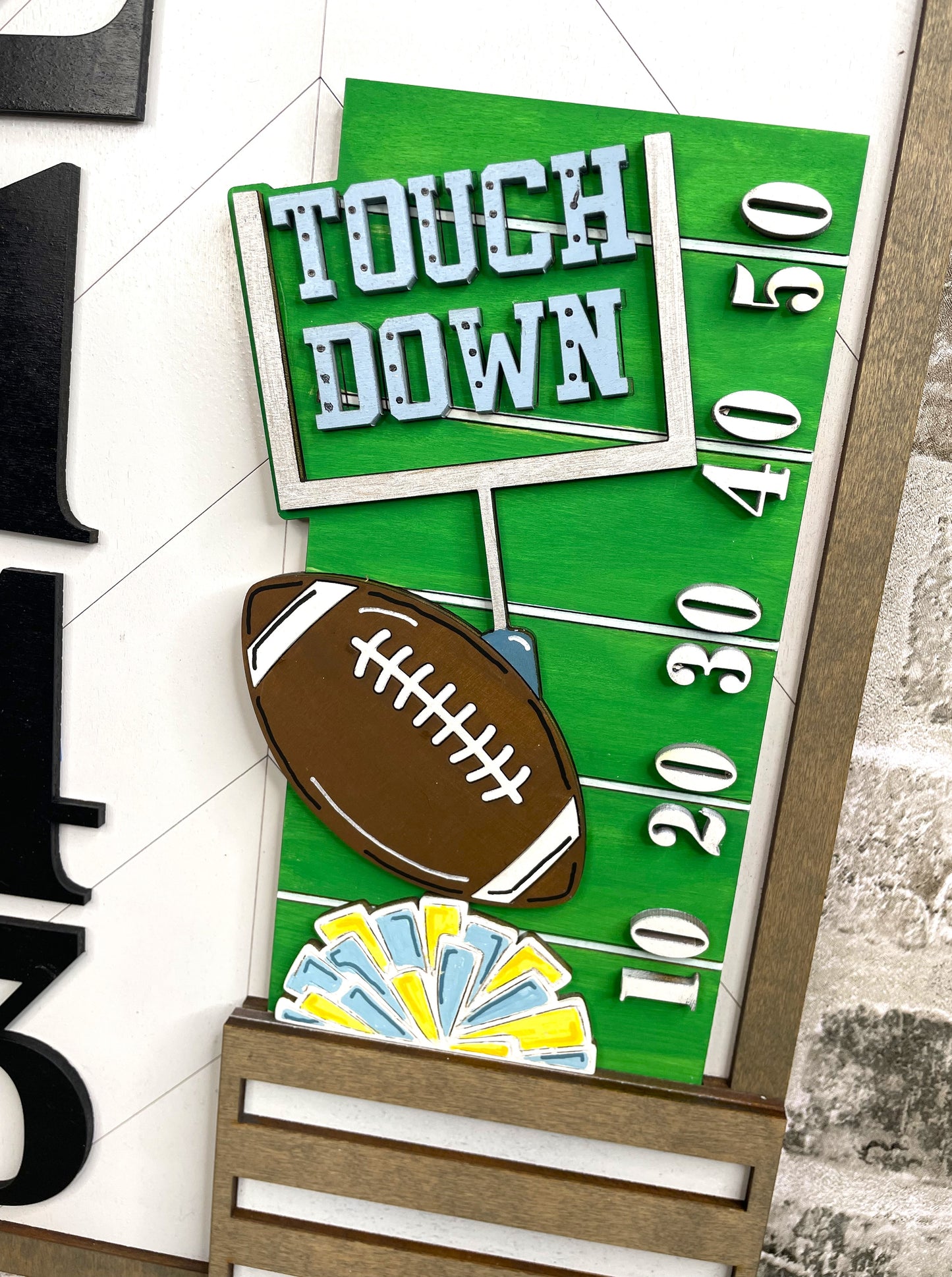 Football Season Address Plaque Add-On