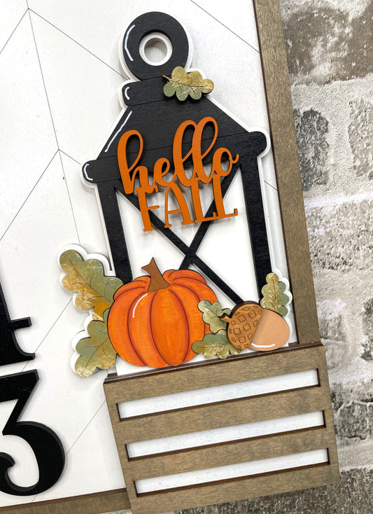 Hello Fall Address Plaque Add-On