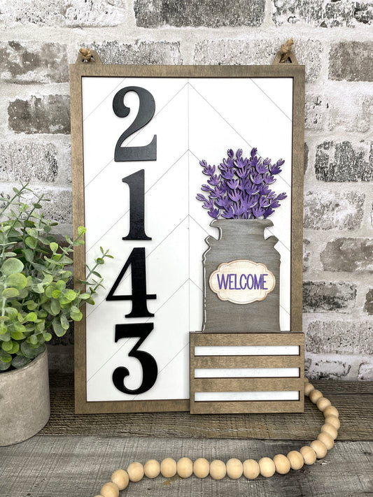 Lavender Bouquet Address Plaque Add-On