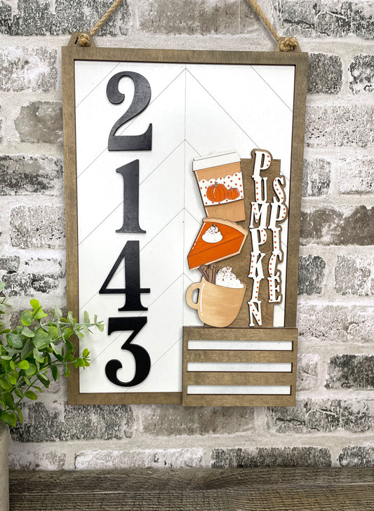 Pumpkin Spice Address Plaque Add-On