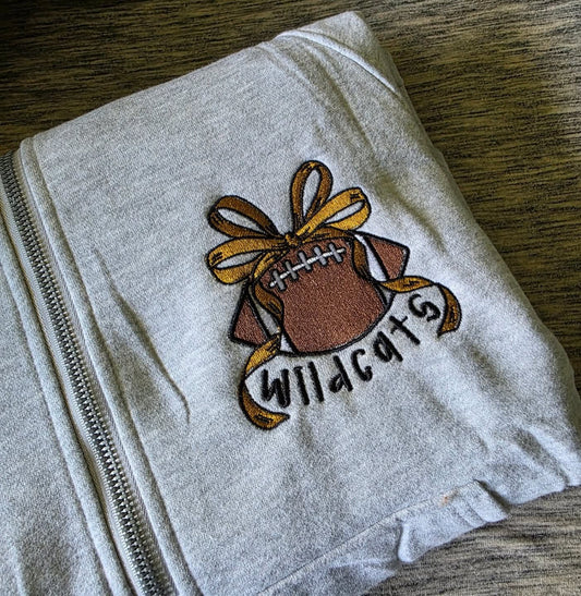 Embroidered Football Quarter Zip