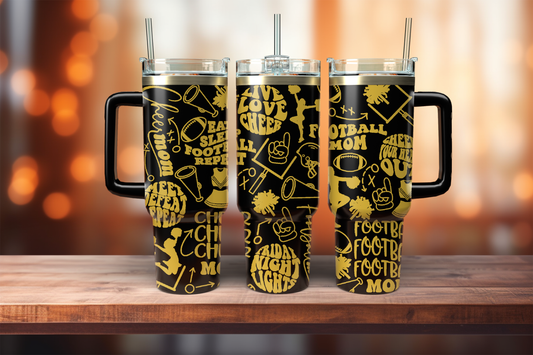 Football & Cheer Mom 40oz Tumbler