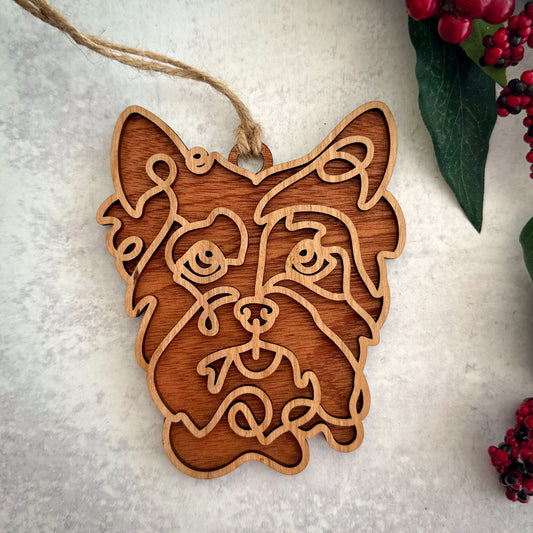 Dog Line Art Ornament - Part 2 NO NAME